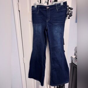 NWOT spoon jeans 19 plus size tall 35” inseam dark colored flare